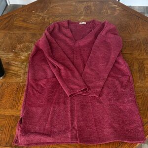 Elegant Maroon Cardigan Sweater